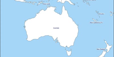 Kontūru kartē, austrālija un jaunzēlande