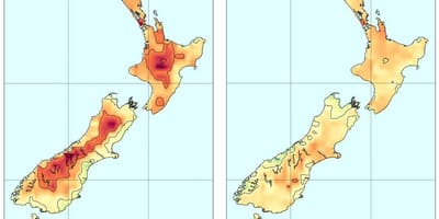 Karte jaunzēlande temperatūra