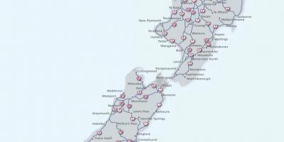 Jaunzēlandes ceļu karte